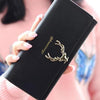 The Festive Fawn: RFID-Blocking PU Leather Wallet with Christmas Deer Design