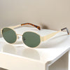 Retro Metal Oval Sunglasses