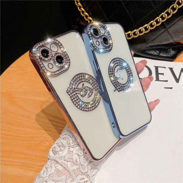 RAMODO Diamond Ring Electroplating Soft iPhone Case