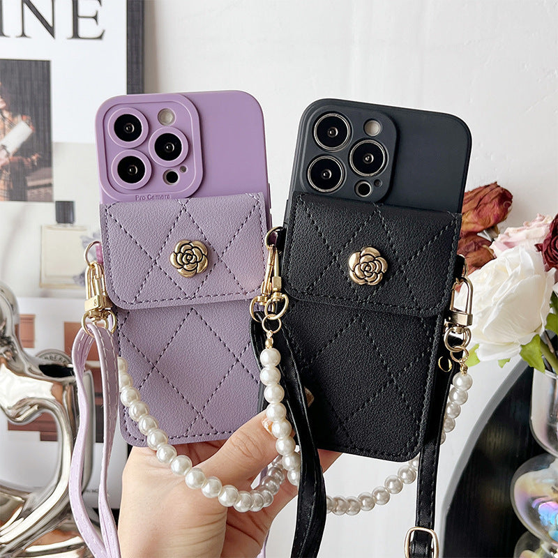 RAMODO Diamond Flower Crossbody iPhone Case