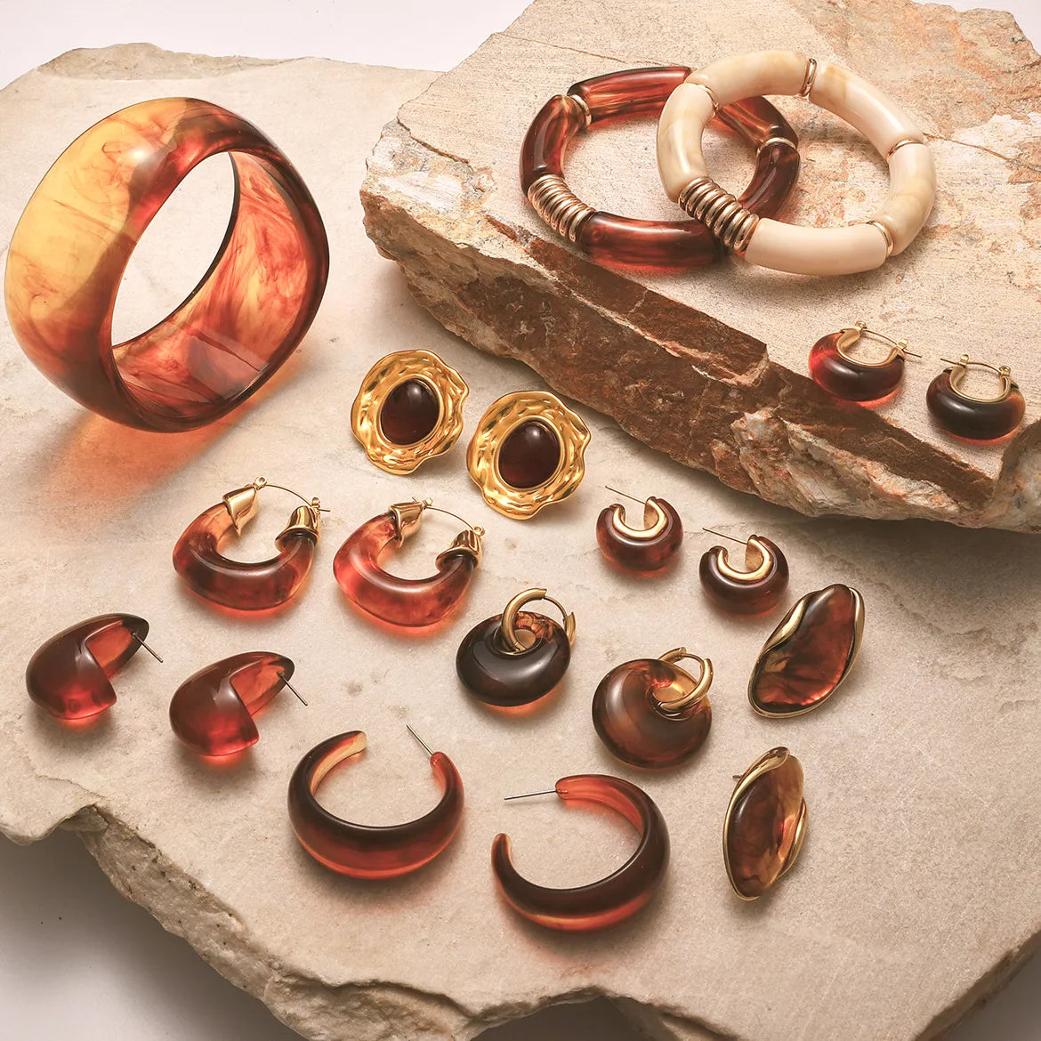 AMBER AURA: Irregular Amber & Steel Jewelry Collection | RAMODO JEWELRY