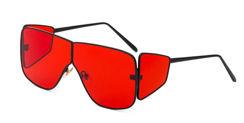 RAMODO Steampunk Square Sunglasses - Retro Futuristic Style