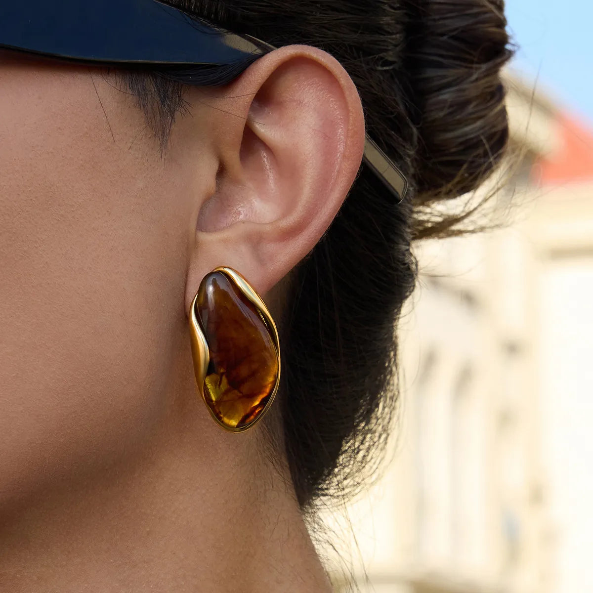 AMBER AURA: Irregular Amber & Steel Jewelry Collection | RAMODO JEWELRY