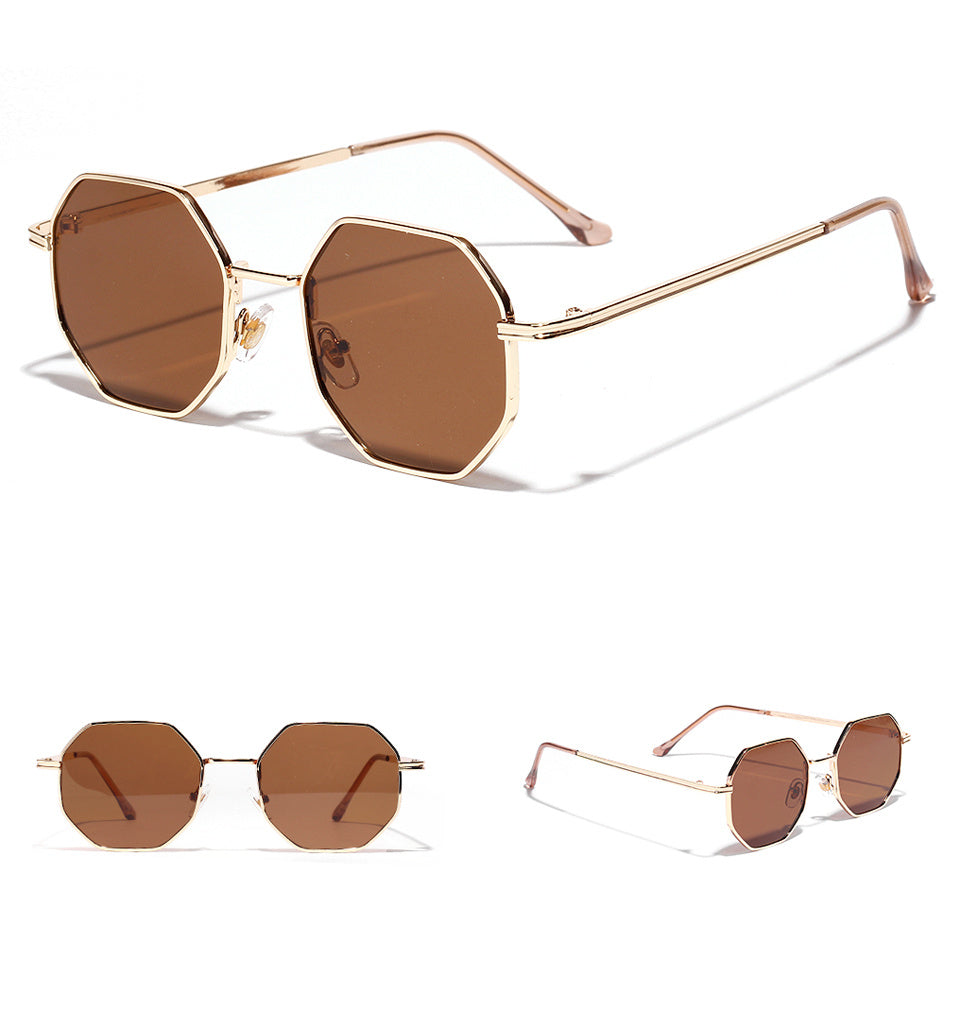 Geometric Octagon Sunglasses - Retro Chic & Trendy