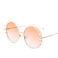 Pearl Embellished Round Sunglasses - Vintage Glamour