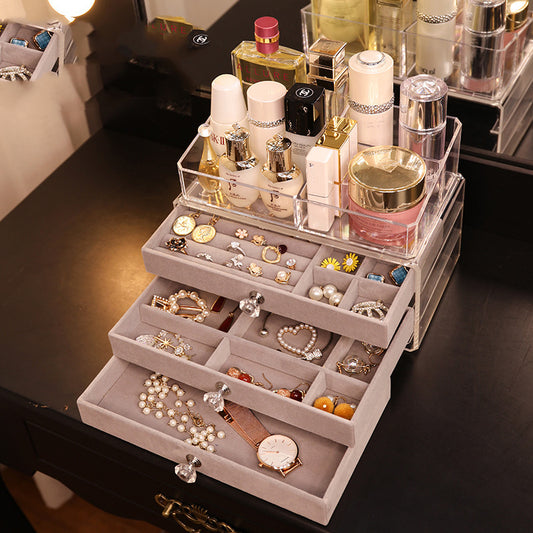 Acrylic Jewelry Cosmetics Drawer Storage Box - RAMODO JEWELRY