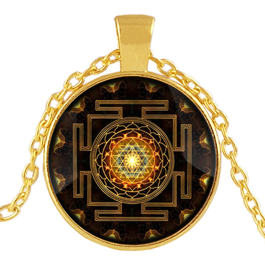 Le Yantra Cosmique - Collier Pendentif Sri Yantra