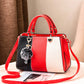 Luxe Striped Elegance PU Leather Shoulder Handbag