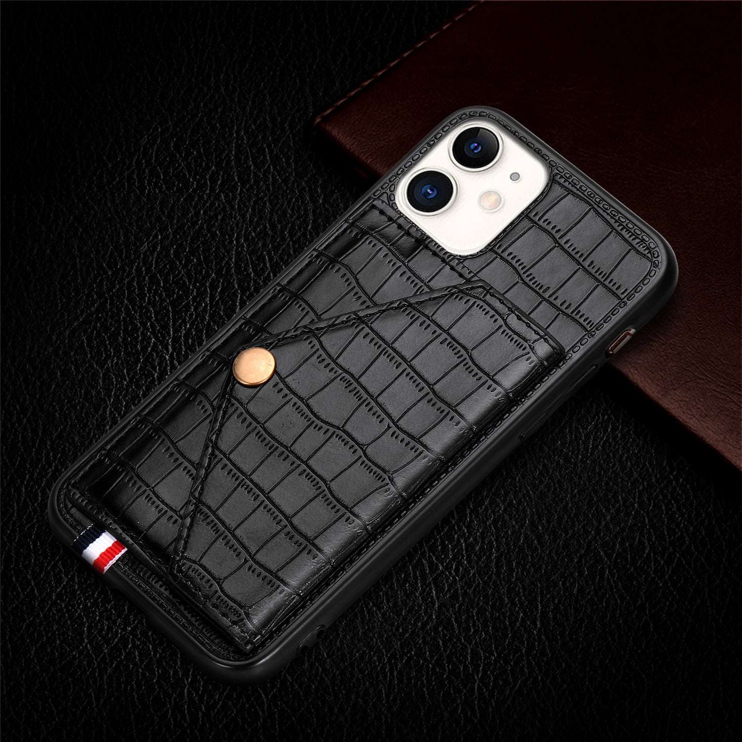 RAMODO Elegance Fusion Leather & PC Magnetic Flip iPhone Case