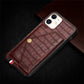 RAMODO Elegance Fusion Leather & PC Magnetic Flip iPhone Case