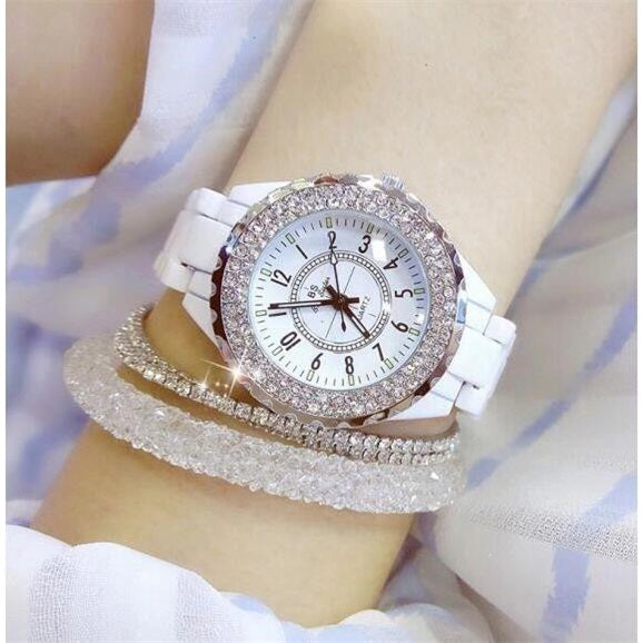 Mechanical Watch Ladies Automatic White Ceramic Student Female Watch - RAMODO JEWELRY