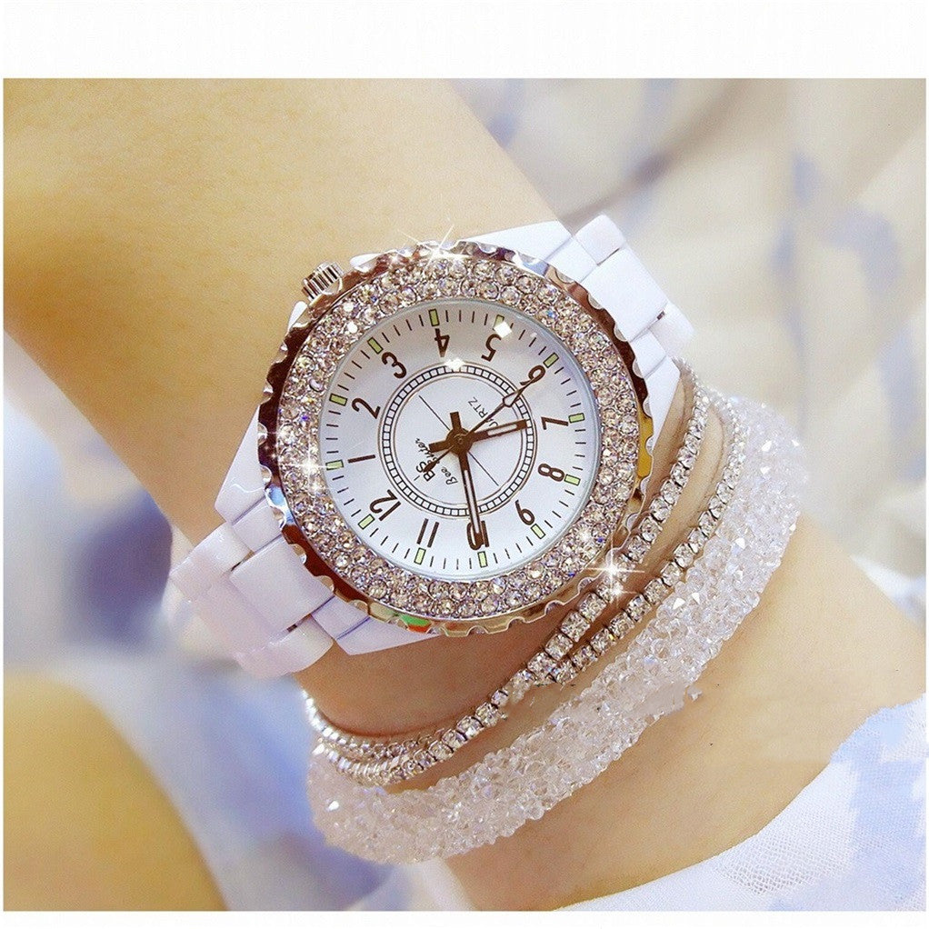 Mechanical Watch Ladies Automatic White Ceramic Student Female Watch - RAMODO JEWELRY