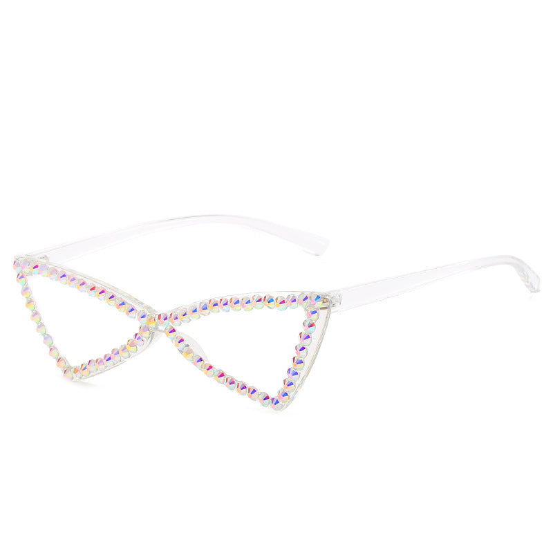 Rhinestone Triangle Sunglasses - Retro Chic Sunglasses with Sparkles