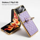 RAMODO Diamond Grid Electroplating Ring Phone Case for Samsung Galaxy Z Flip Series