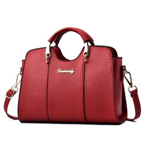 The Refined Grace - Luxurious PU Leather Satchel with Double Handles