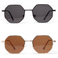 Geometric Octagon Sunglasses - Retro Chic & Trendy