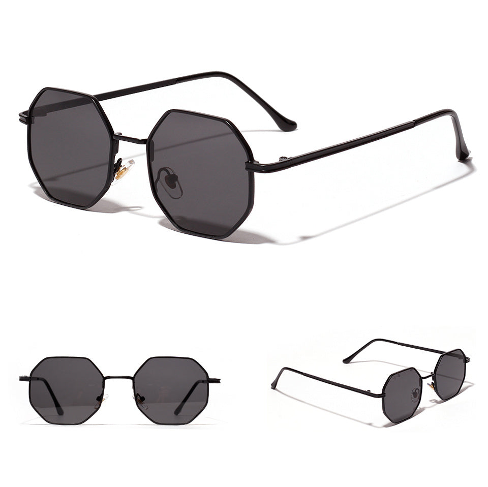 Geometric Octagon Sunglasses - Retro Chic & Trendy