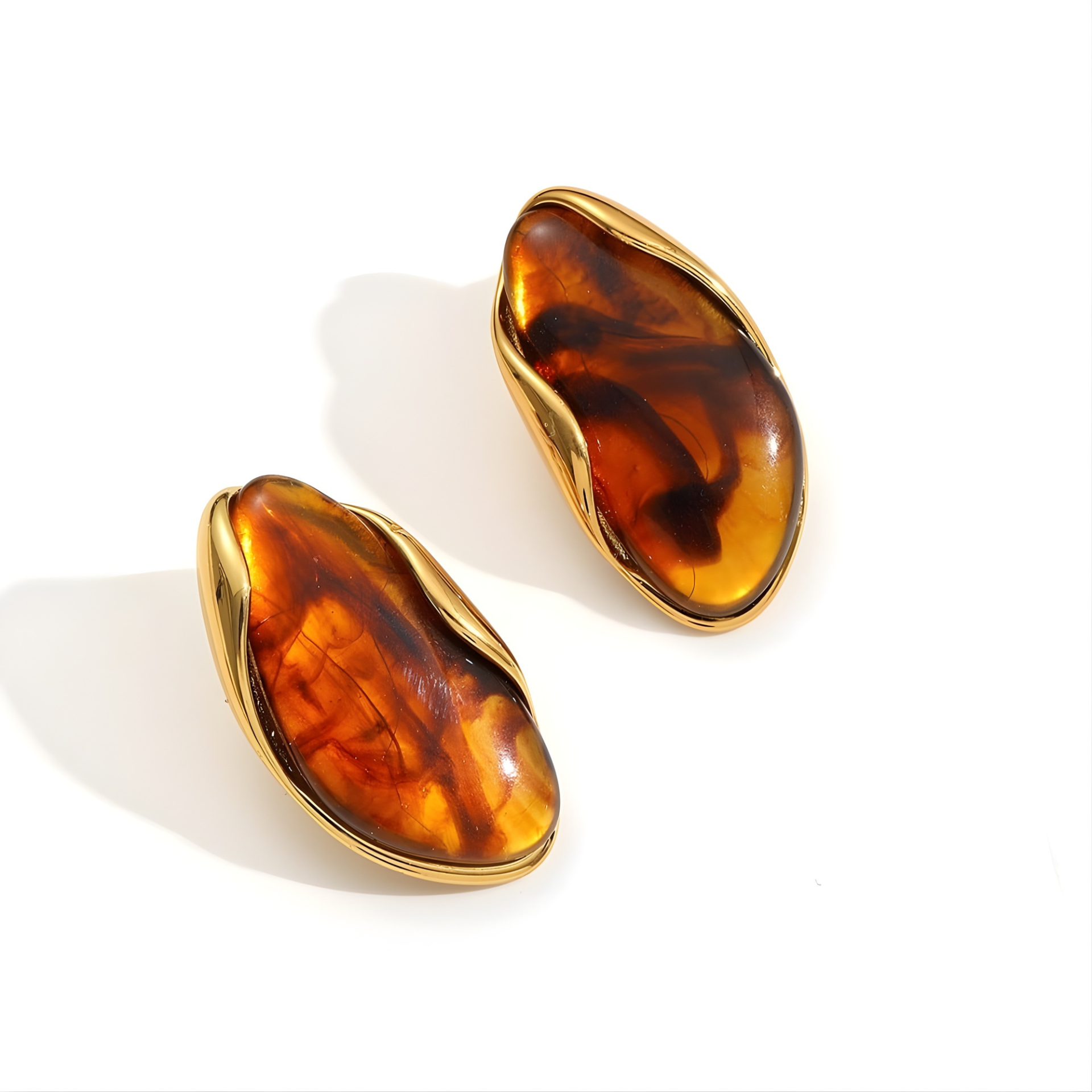 AMBER AURA: Irregular Amber & Steel Jewelry Collection | RAMODO JEWELRY