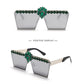 Glam Diamond Square Sunglasses - Statement Piece