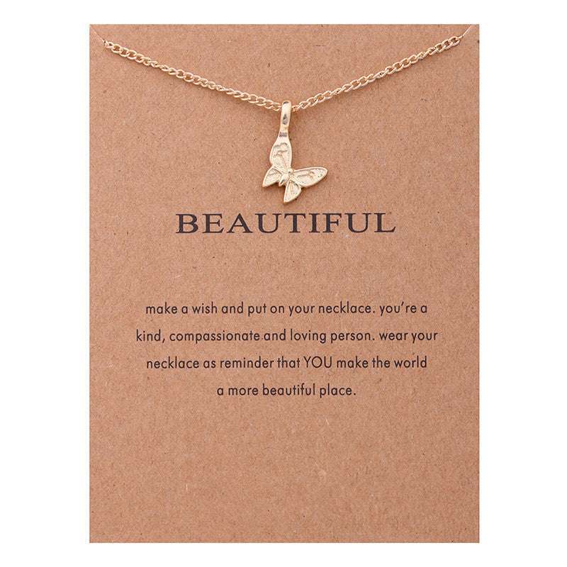 A luxurious collection of nine necklaces, each embellished with thoughtful quotes, perfect for elevating any ensemble.