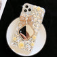 RAMODO Celestial Blossom Rhinestone Mirror Phone Case