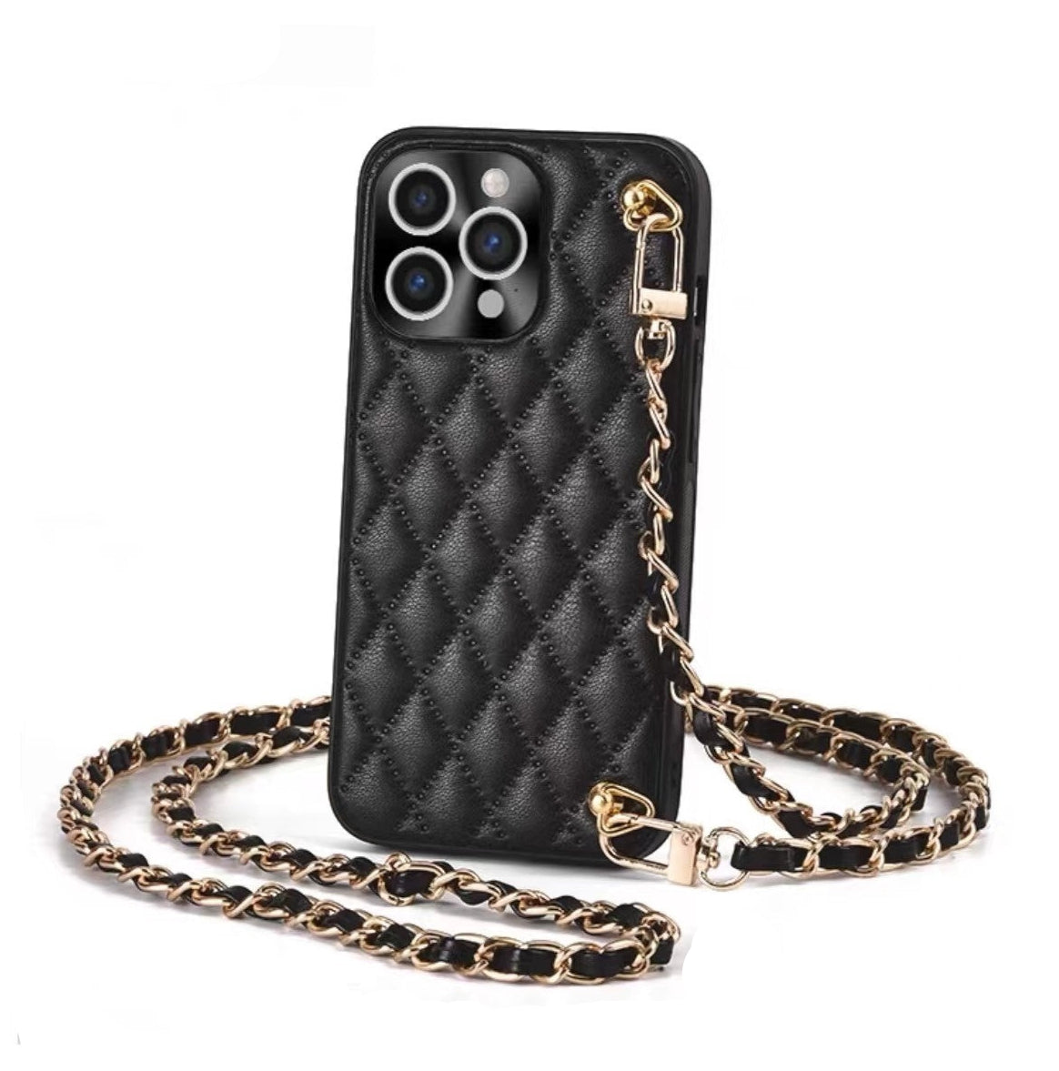 RAMODO Diamond Plaid Crossbody iPhone Case