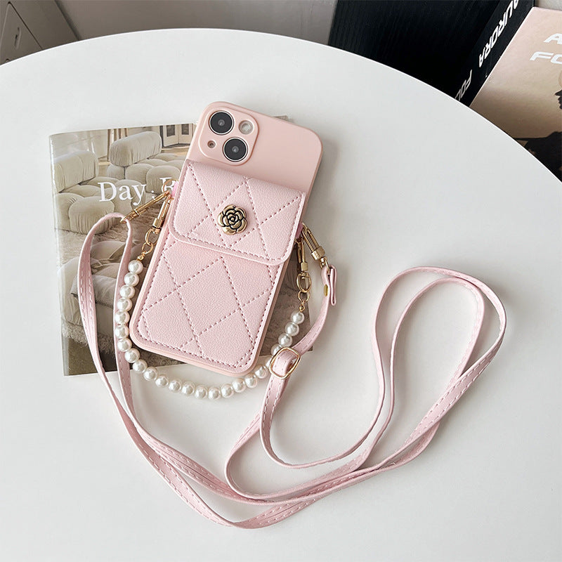 RAMODO Diamond Flower Crossbody iPhone Case