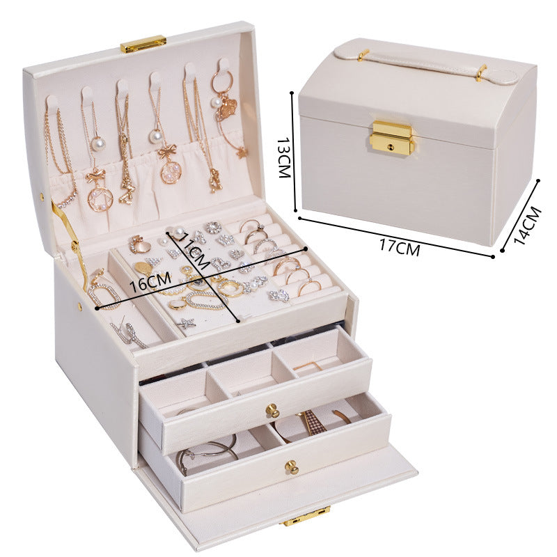 Three-layer Drawer Type Jewelry Storage Box Creative Jewelry Box - RAMODO JEWELRY