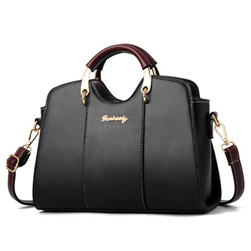 The Refined Grace - Luxurious PU Leather Satchel with Double Handles