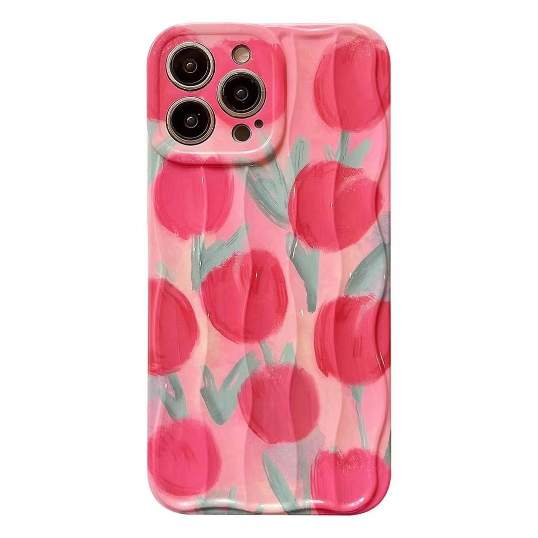 RAMODO Purple Lace Floral Wristband iPhone Case