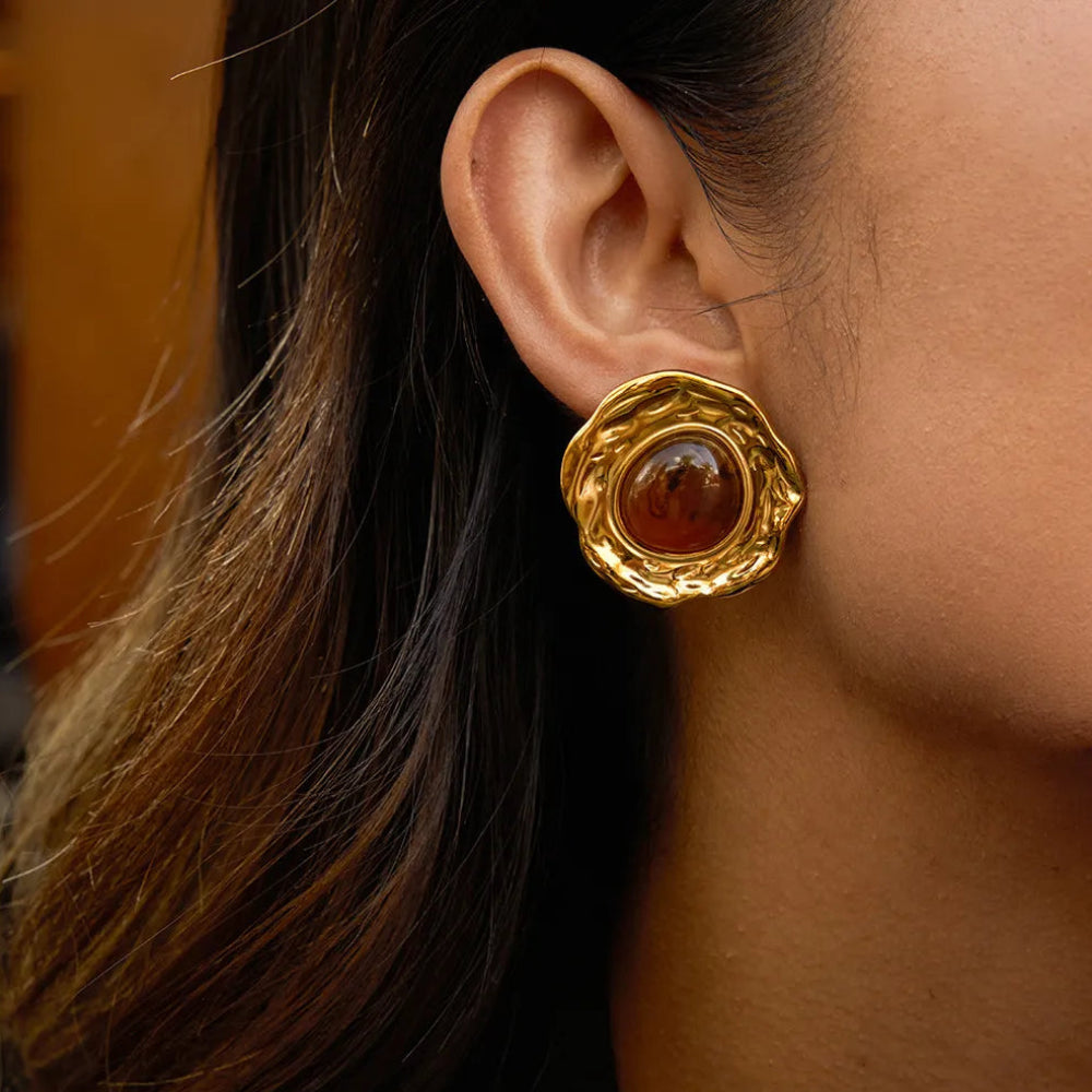 AMBER AURA: Irregular Amber & Steel Jewelry Collection | RAMODO JEWELRY