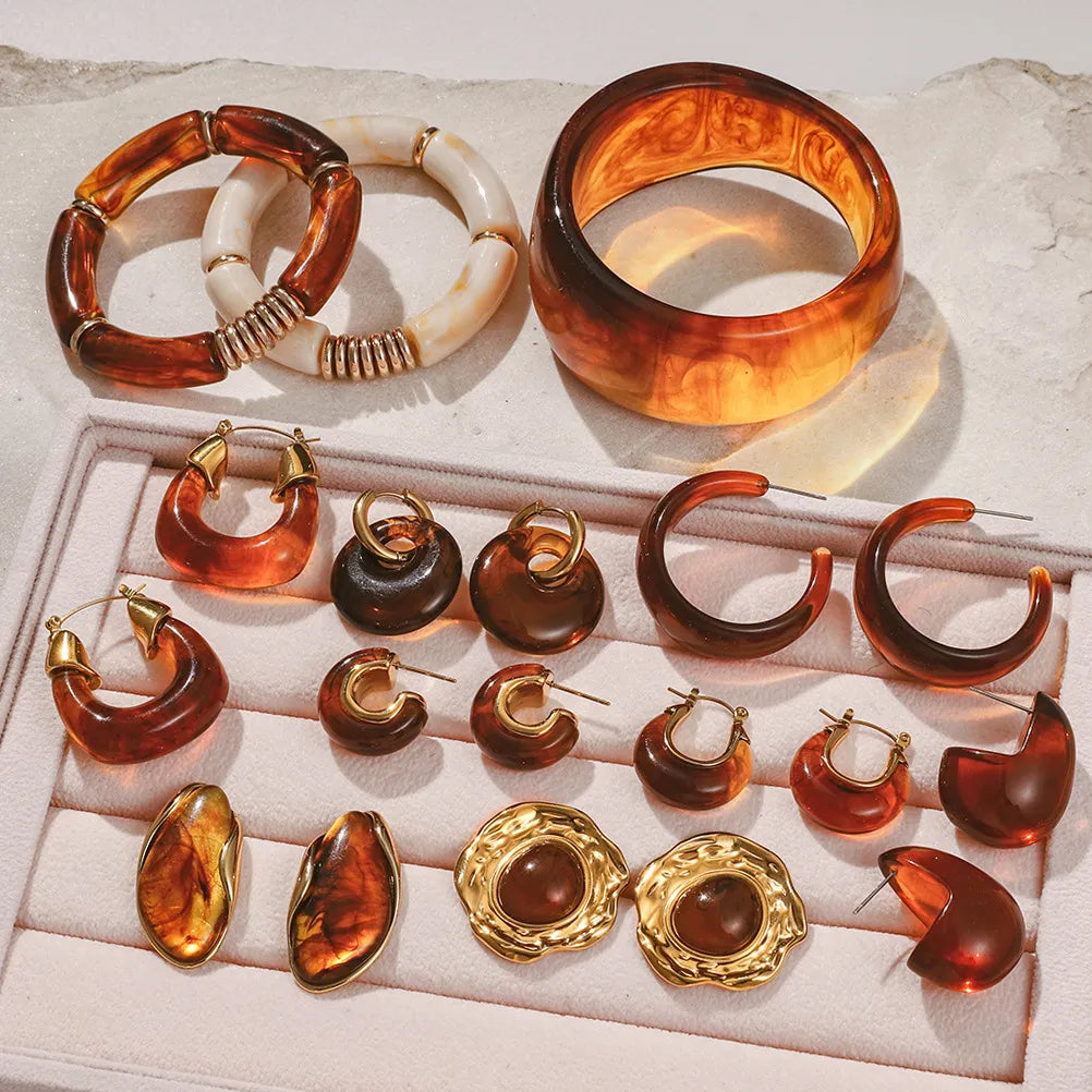AMBER AURA: Irregular Amber & Steel Jewelry Collection | RAMODO JEWELRY