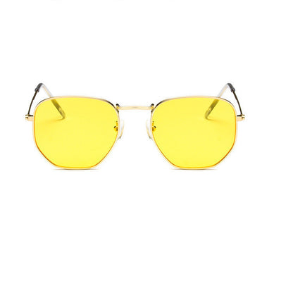 Retro Hexagon Sunglasses - Trendy & Stylish