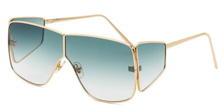 RAMODO Steampunk Square Sunglasses - Retro Futuristic Style