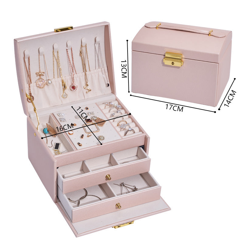 Three-layer Drawer Type Jewelry Storage Box Creative Jewelry Box - RAMODO JEWELRY