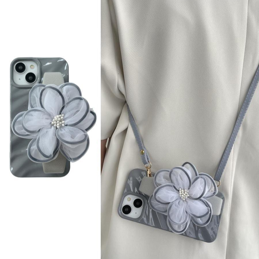 RAMODO Purple Lace Floral Wristband iPhone Case