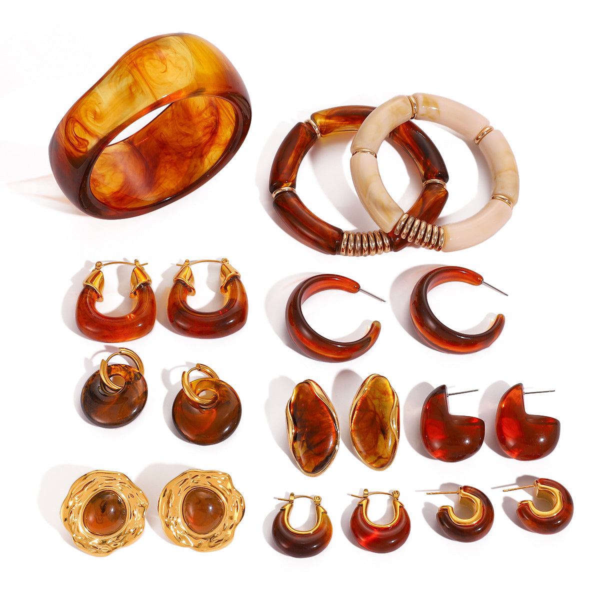 AMBER AURA: Irregular Amber & Steel Jewelry Collection | RAMODO JEWELRY