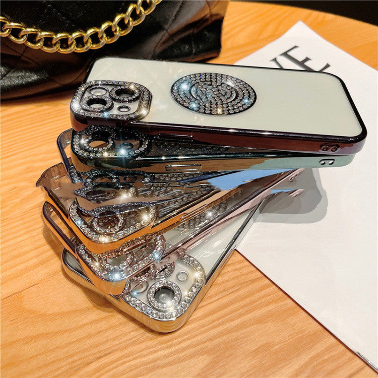 RAMODO Diamond Ring Electroplating Soft iPhone Case