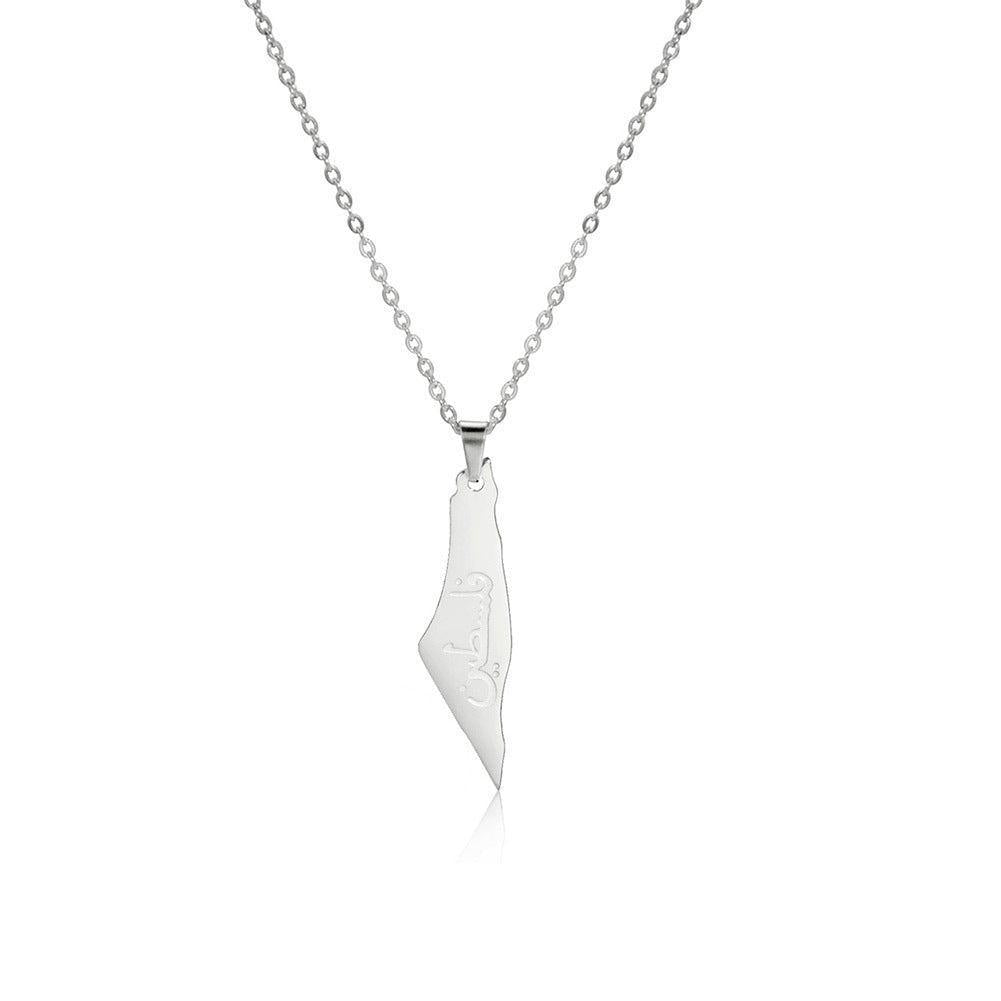 PALESTINIAN TERRITORY MAP NECKLACE