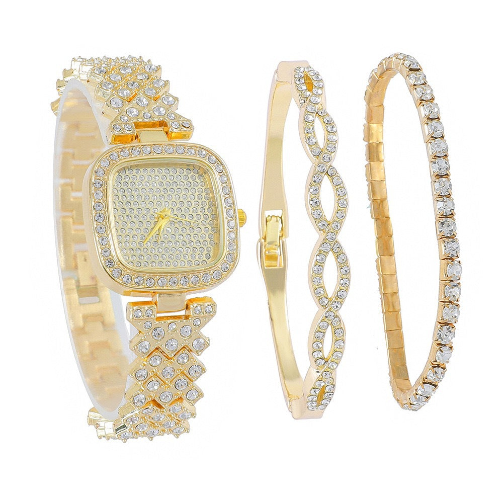 Women's Square Diamond Bracelet Fashion Quartz Watch - RAMODO JEWELRY