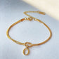 Personalized Initial Knotted Bracelet - Gold/Silver - Dainty & Elegant