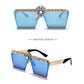 Glam Diamond Square Sunglasses - Statement Piece