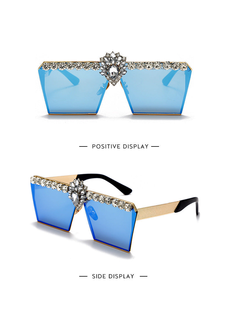 Glam Diamond Square Sunglasses - Statement Piece