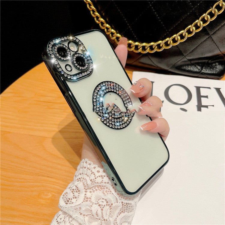 RAMODO Diamond Ring Electroplating Soft iPhone Case