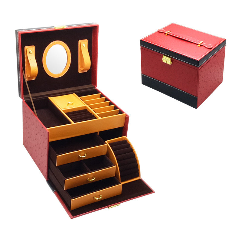 Leather Jewelry Storage Drawer High-end Jewelry Box - RAMODO JEWELRY