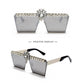 Glam Diamond Square Sunglasses - Statement Piece