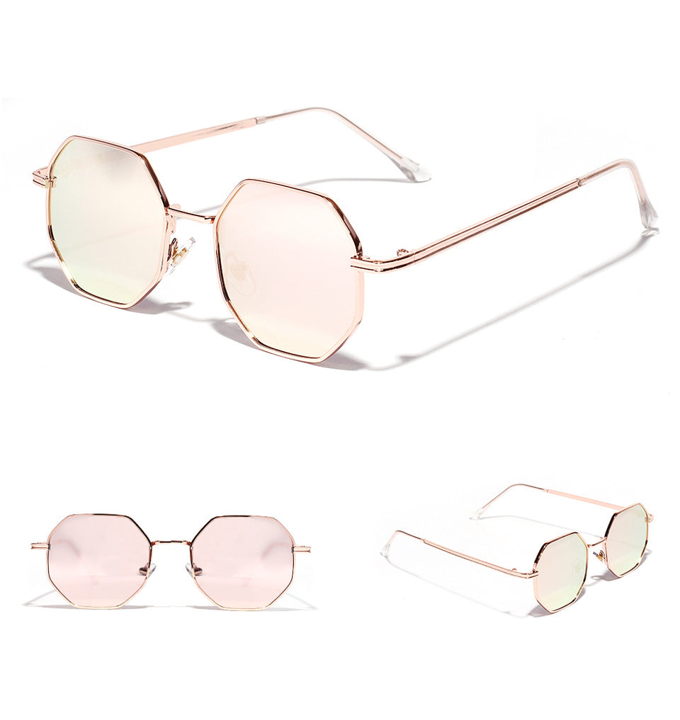 Geometric Octagon Sunglasses - Retro Chic & Trendy