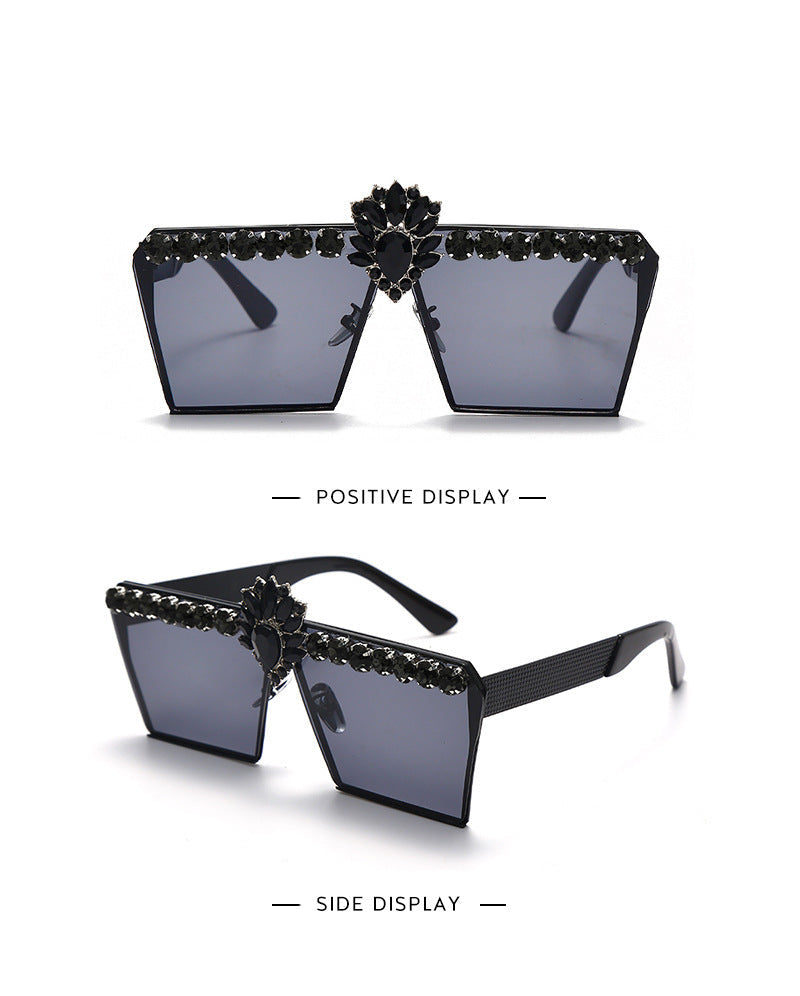 Glam Diamond Square Sunglasses - Statement Piece