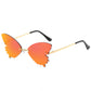 Butterfly Rimless Sunglasses - Unique Vintage Shades for Fashionistas