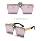 Glam Diamond Square Sunglasses - Statement Piece